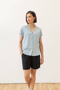 Camicia Innes a maniche corte azzurro cielo