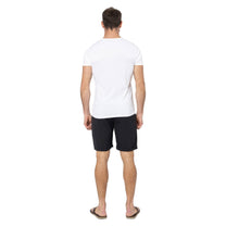 Pantaloncini estivi da uomo in lino nero