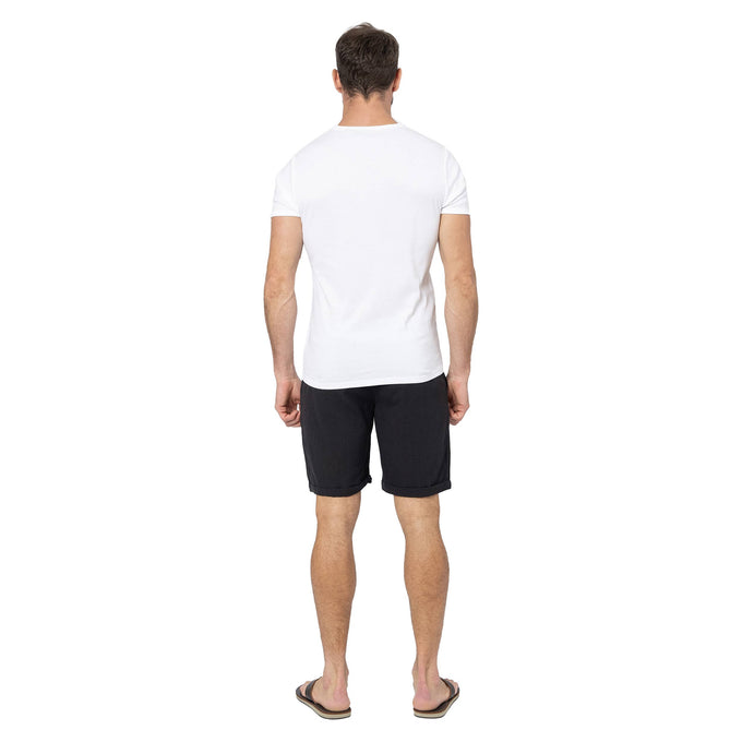 Pantaloncini estivi da uomo in lino nero