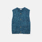 Gilet in maglia melange con bottoni