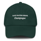 Cappellino da baseball in cotone ricamato "Save Water Drink Champagne"