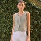 Gilet jacquard con bottoni