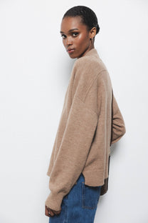 Cardigan in maglia con scollo a V