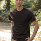 T-shirt Sostenibile con Taschino in Cotone Riciclato Color Tartufo