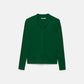 Maglione a maglia rasata con scollo a V e fiocco