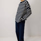 Maglione in maglia a righe oversize