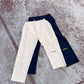 Pantaloni jogger soft navy in cotone organico