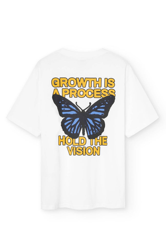 T-shirt bianca oversize Butterfly in cotone biologico