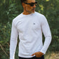 T-shirt premium antimacchia nera con dettagli blu