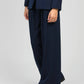 Pantaloni palazzo a vita alta blu navy