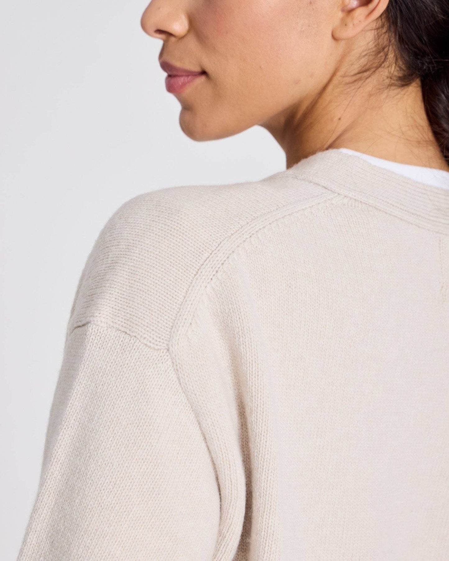 Cardigan Edith in lana d’agnello con bottoni