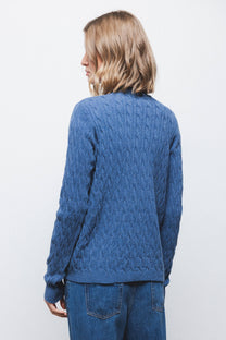 Maglione a maglia strutturata con trecce