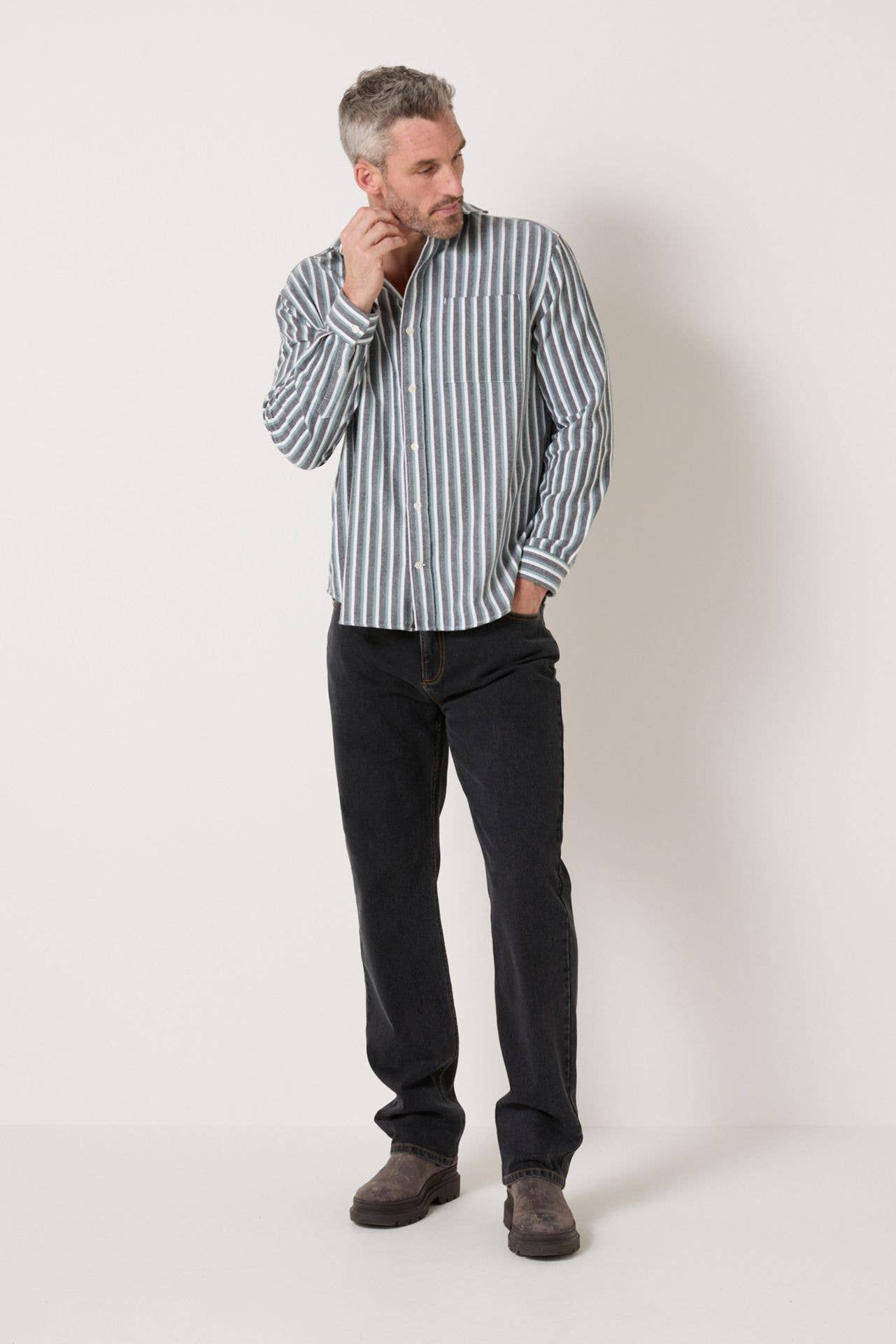 Camicia Jakarta a Righe in Oxford di Cotone