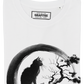 T-shirt Ink Cat bianca in cotone biologico GOTS