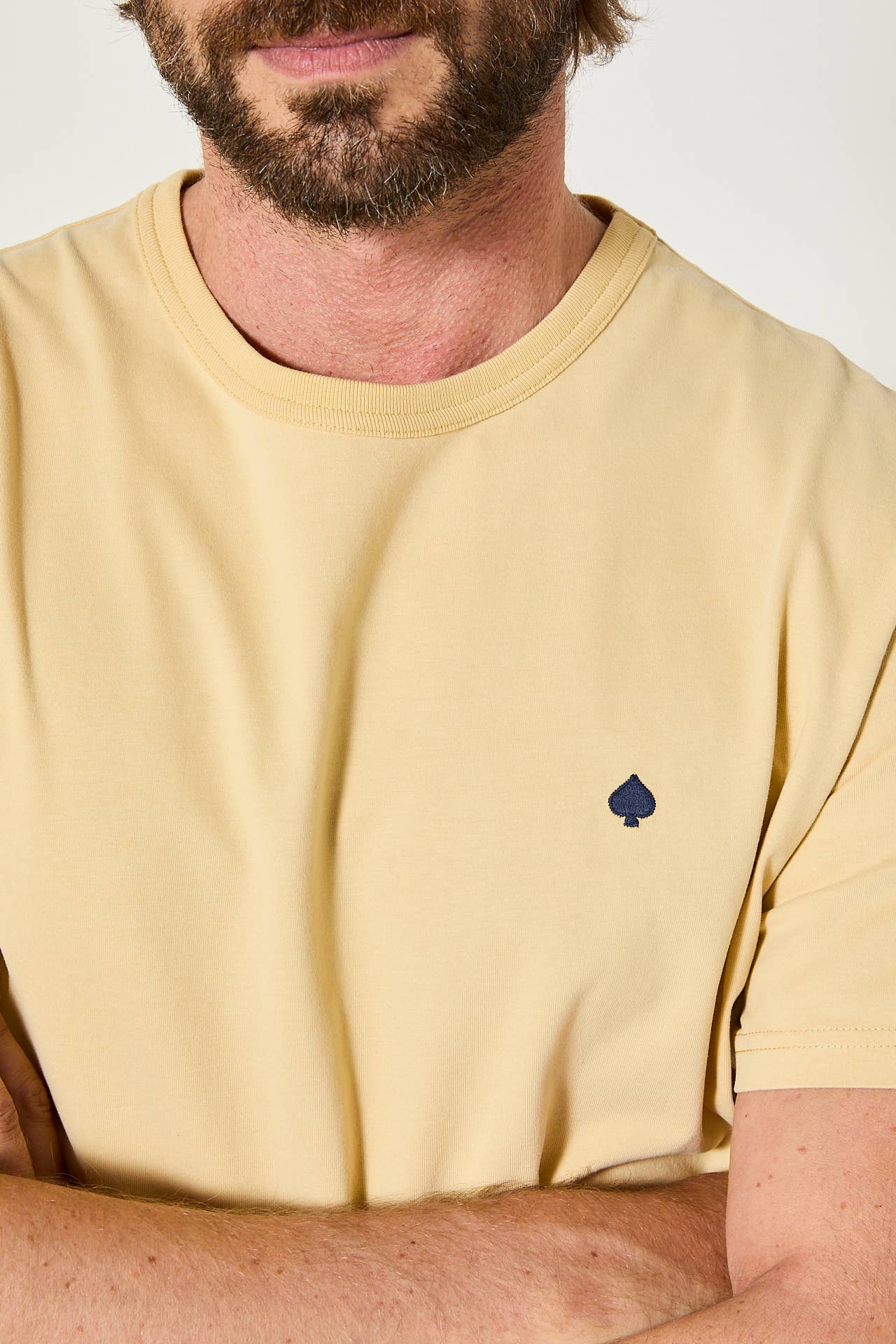 T-shirt Bart in cotone biologico giallo pallido