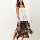 Top bianco in pizzo con spalline sottili
