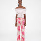 Top bustier off-shoulder a righe