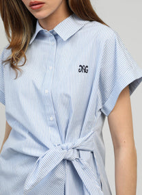 Camicia a righe Soumael con nodo in vita