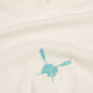 T-shirt donna pigmentata Tabarca in cotone organico bianco schiuma