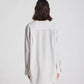 Camicia Beate in cotone biologico a righe sottili blu