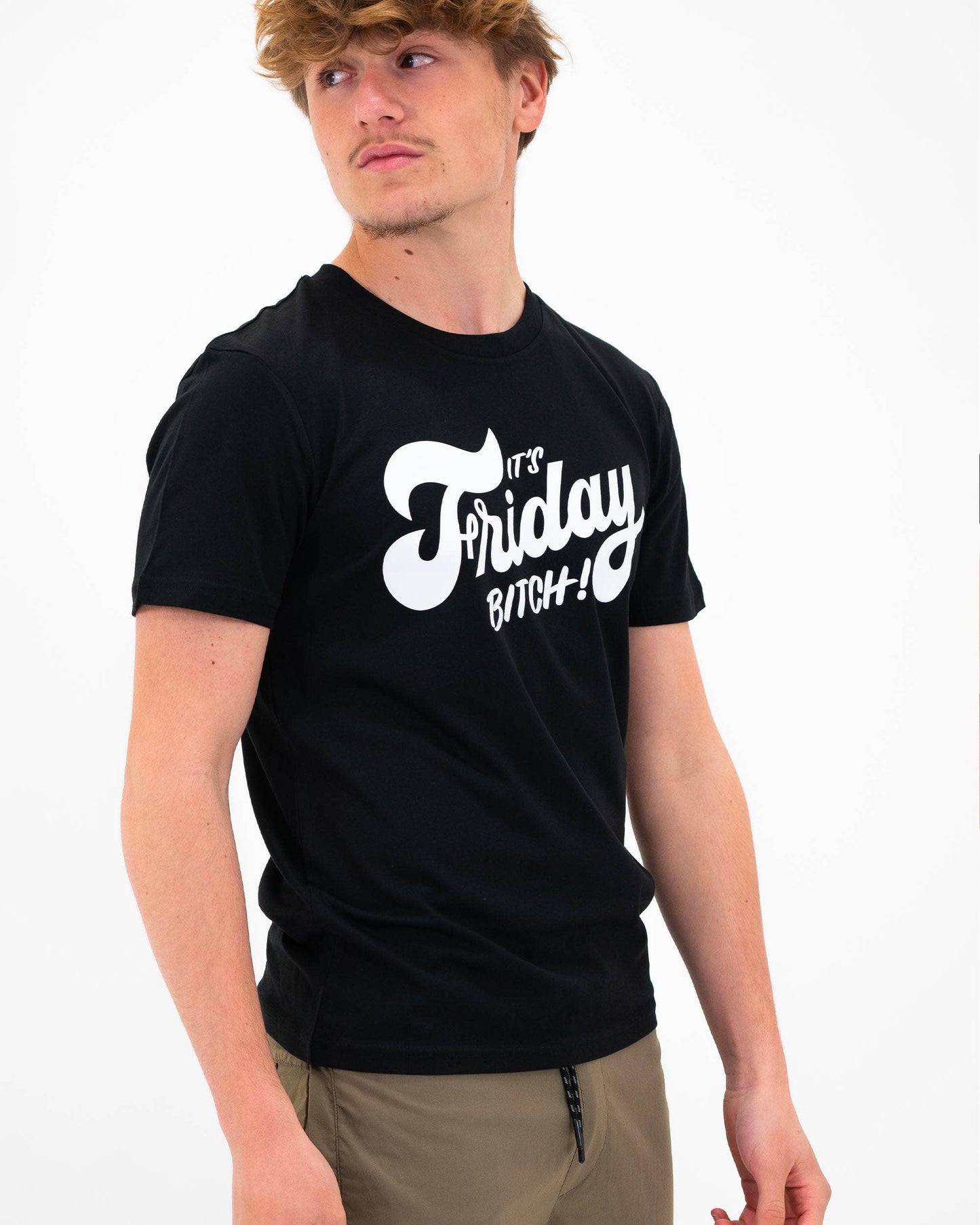 T-shirt It’s Friday con stampa lettering
