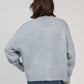 Cardigan in maglia spessa color cielo