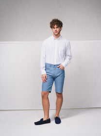 Bermuda slim fit cinque tasche in denim
