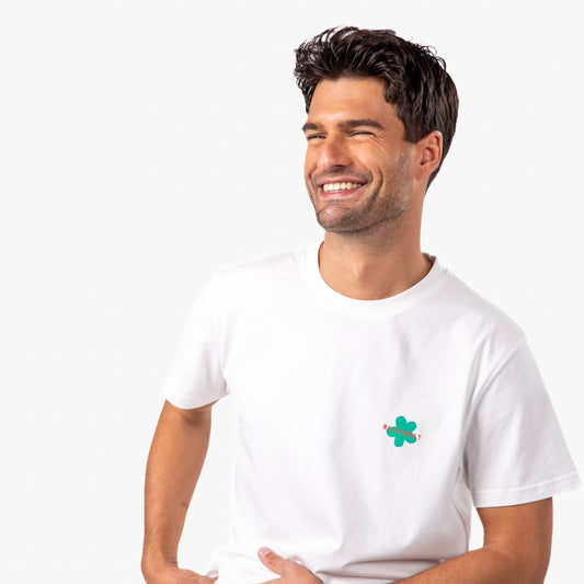 T-shirt in cotone biologico con stampa floreale