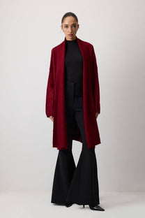 Cardigan oversize in maglia con tasche