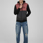 Felpa con zip Chimp color block con cappuccio