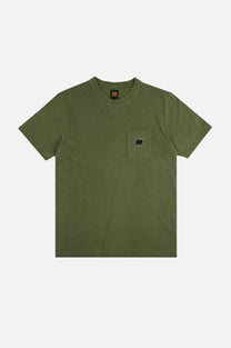 T-shirt uomo pigmentata in cotone biologico verde quercia