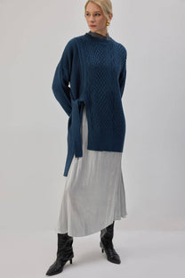 Tunica in maglia con laccio laterale