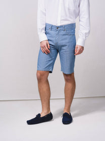 Bermuda slim fit cinque tasche in denim