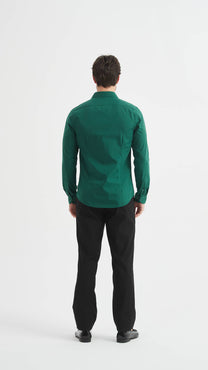 Camicia verde slim fit da uomo