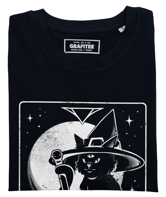 T-shirt The Magician con stampa tarocchi e gatto