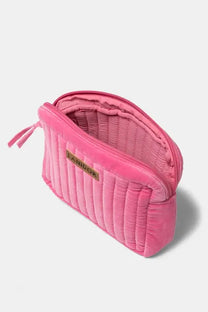 Borsa in velluto trapuntato con logo