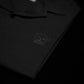 Camicia unisex in cotone piqué nera con logo ricamato