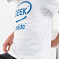 T-shirt "Geek Inside" in cotone biologico con stampa logo