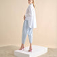 Camicia asimmetrica in cotone bianco