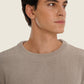 Maglione in maglia grigio in cotone biologico
