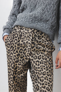 Pantaloni a sigaretta animalier
