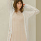 Cardigan maxi all’uncinetto in cotone