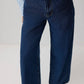 Jeans wide leg in denim