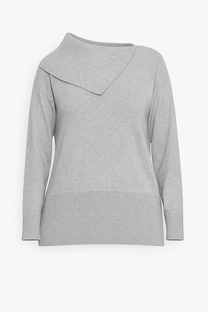 Maglia in Lana e Cashmere con Collo a Cascata