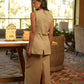 Gilet sartoriale in misto cotone beige