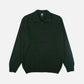 Maglia uomo Bernia con zip a un quarto verde foresta