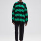 Maglione oversize girocollo fantasia