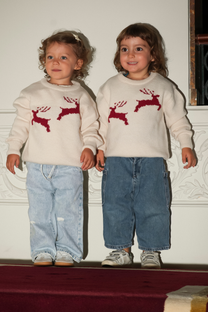 Maglione bambino con renne natalizie