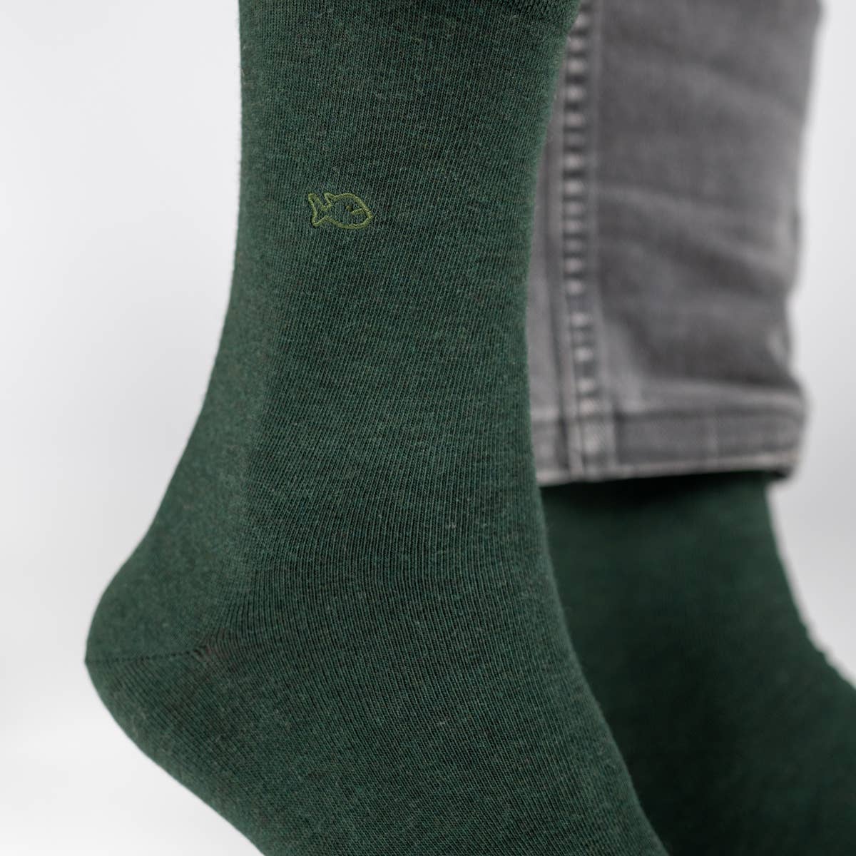 Calzini in bambù verde scuro