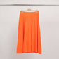 Gonna midi in maglia plissettata elasticizzata